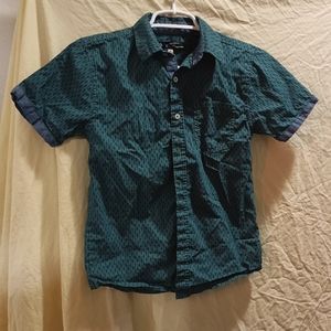 Boy's Ben Sherman button down shirt size 10, teal/blue